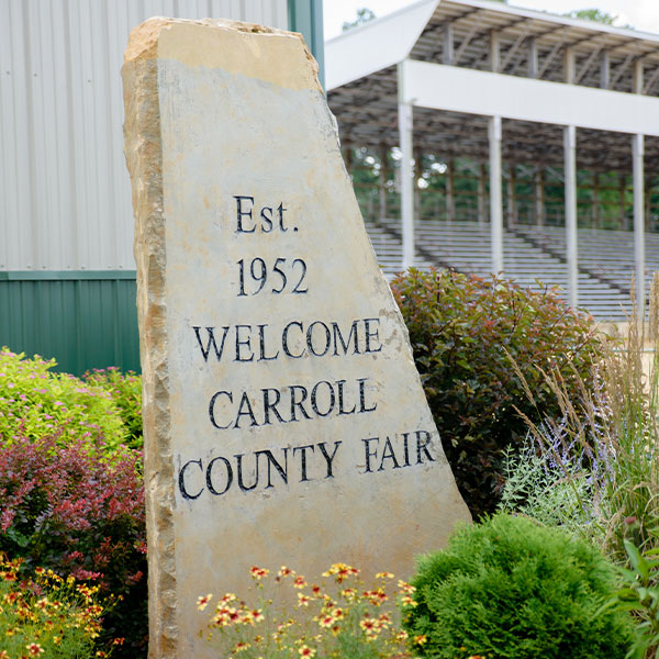 Image of Carroll County Fair Ground Rock Sign